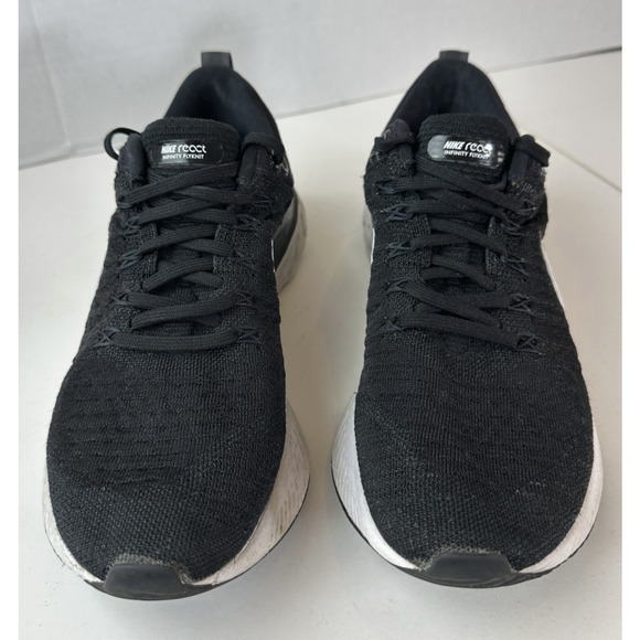 Nike React Infinity Flyknit Women’s Running Shoes 9.5 Black Gym Fitness Sneakers - Picture 12 of 14